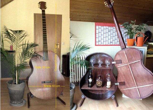 Gitarre als Barschrank - Saiteninstrumente Akustisch - Kirchheim