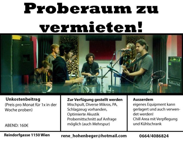 Spitzenproberaum in Wien 1150 - Proberaum - Wien