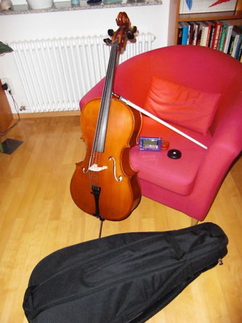 Neuwertiges Cello 1/4 im Set vom Cellobauer in Stuttgart - Saiteninstrumente Akustisch - Gerlingen