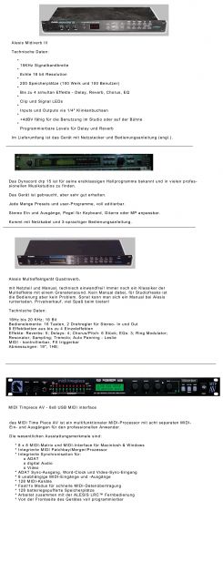 Effektgeräte/ Recording Equipment - Effektgeraete - Leipzig