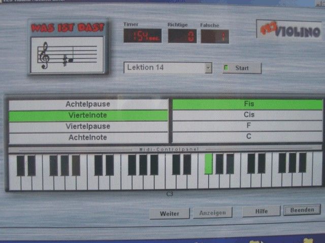 Notenprogramm PC Software Klavier/Keyboard - Midi Computer Software - Auerbach