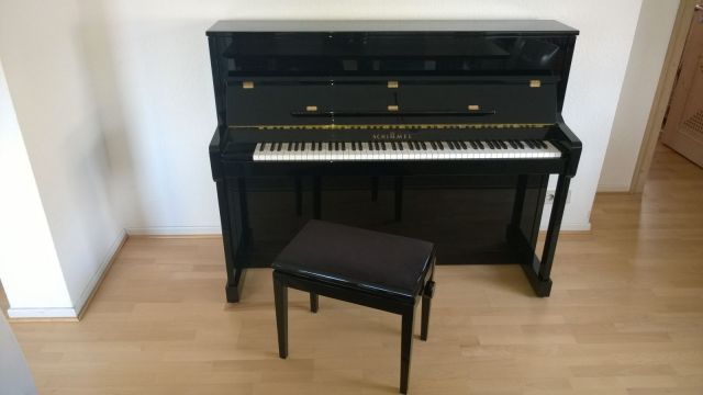 Hochwertiges Schimmelklavier -116S - 3 Pedale - schwarz hochglanzpoliert - Tasteninstrumente Akustisch - Mainz