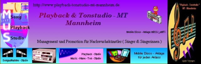 Tonstudio - MT - Mannheim für Nachwuchskünstler (Schlager - Coverband) - Tonstudio - Mannheim