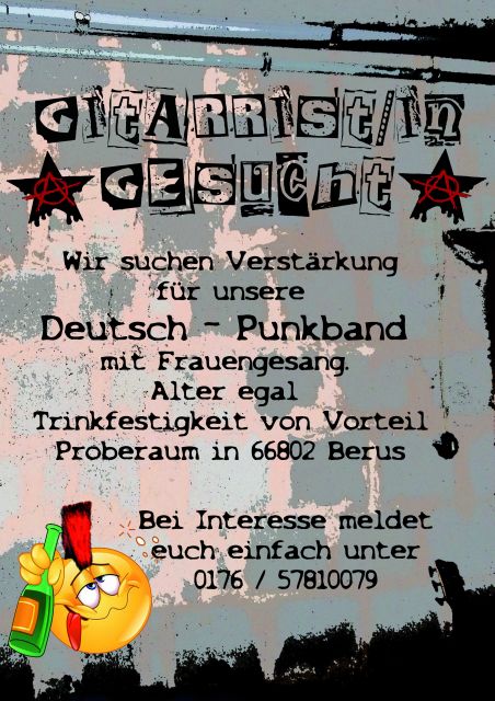 GITARRIST/IN gesucht - Musiker - Überherrn