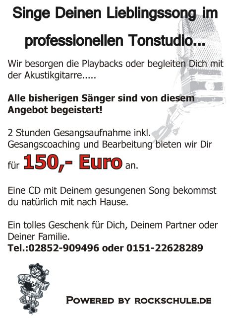 Singe Deinen Lieblingssong im professionellen Tonstudio... - Musikunterricht - Hamminkeln